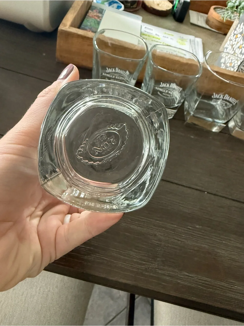 Jack Daniels Clear Glass Single Barrel Shot Glasses - Set of 5